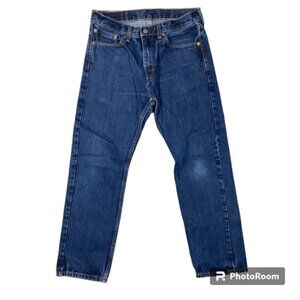 Levi’s 505 regular fit straight leg 34x30 dark wash